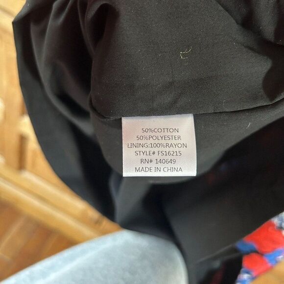 NWT‎ Frock Shop XL Black Red Sleeveless Floral Dress - Picture 14 of 14